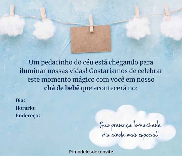 51 Melhores Frases Para Chá De Bebê – Modelos de Convite